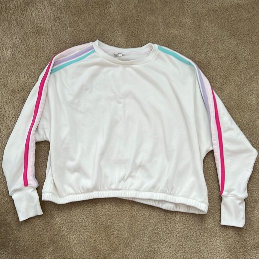 Cabana by crown and ivy tropical oversized sweatshirt
